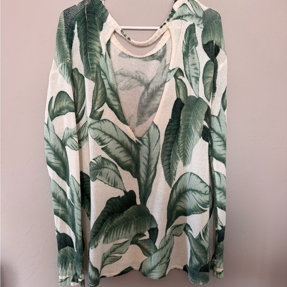 Show Me Your Mumu x REVOLVE Ryan Rene Reversible Sweater in Palmtini Knit - Picture 8 of 12